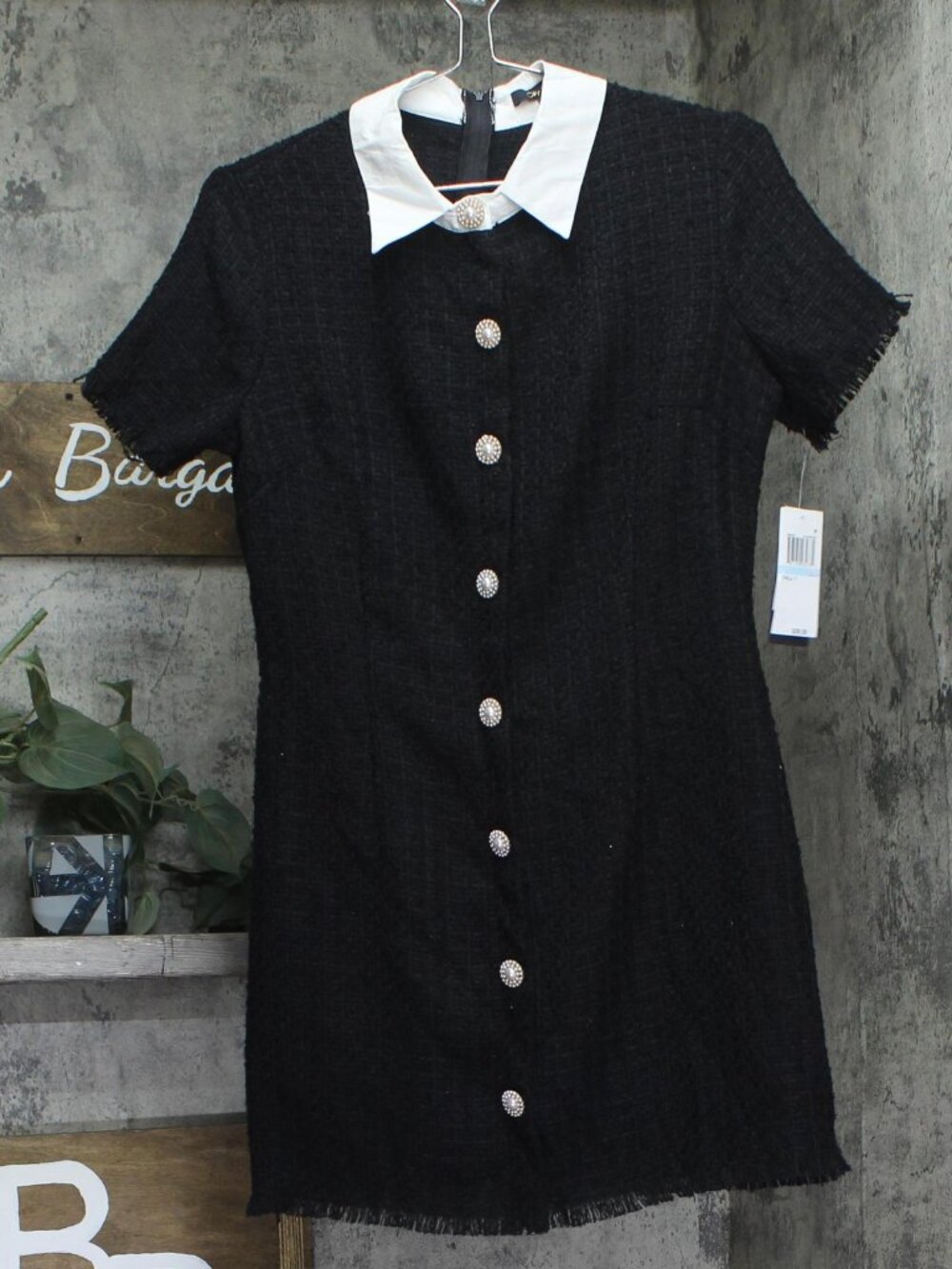 City Studio Black City Studios Juniors Short Sleeve Boucle Shirt 5 6
